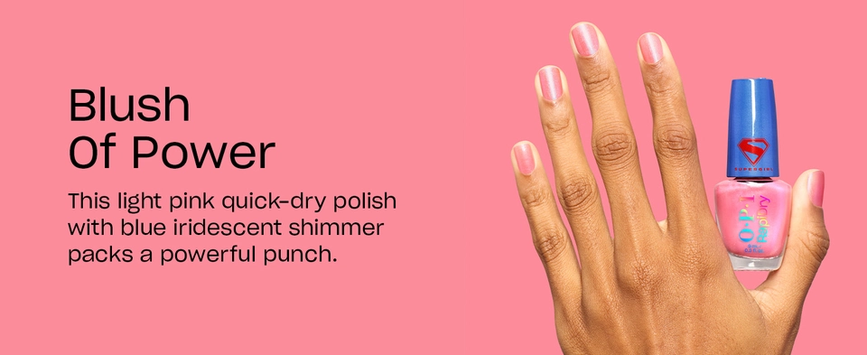 blush of power pastel bubblegum pink shimmer