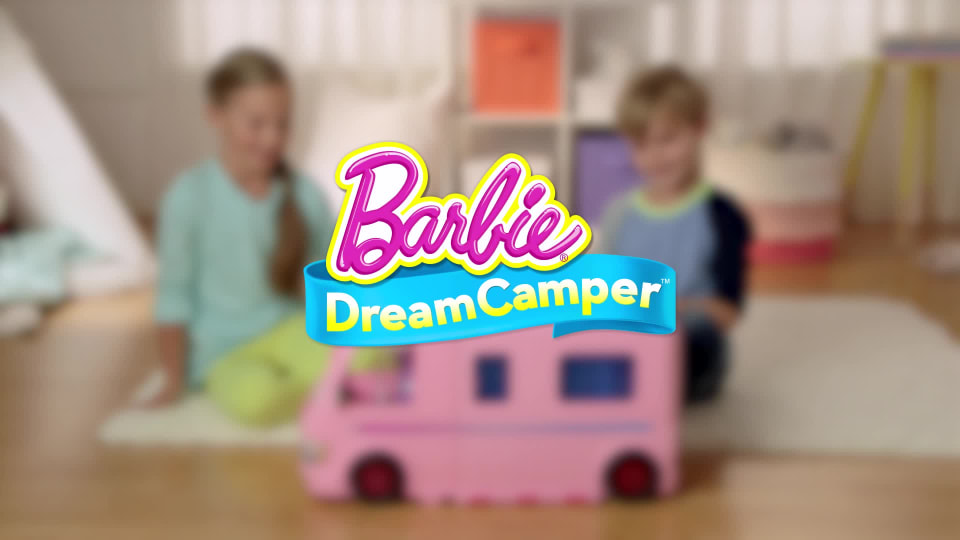 Barbie Dream Camper Van PlaySet Pool Water Slide Doll Caravan Gift Set 