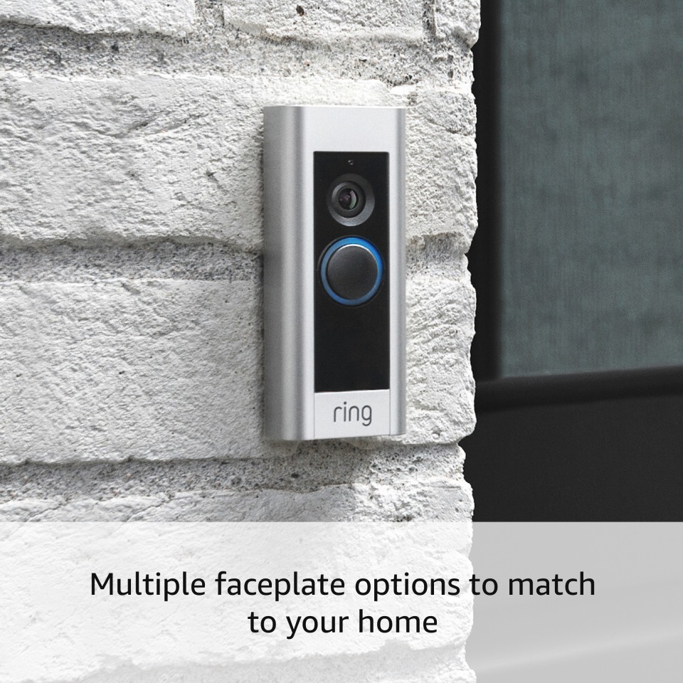 ring pro video doorbell with 12 months ring protect basic plan