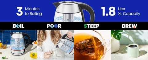 Chefman Power Infusion+ 1.8L Keep Warm Kettle