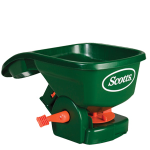 Hand-Held Spreader Battery Powered Edge Guard and Handy Lock Technology Scotts 