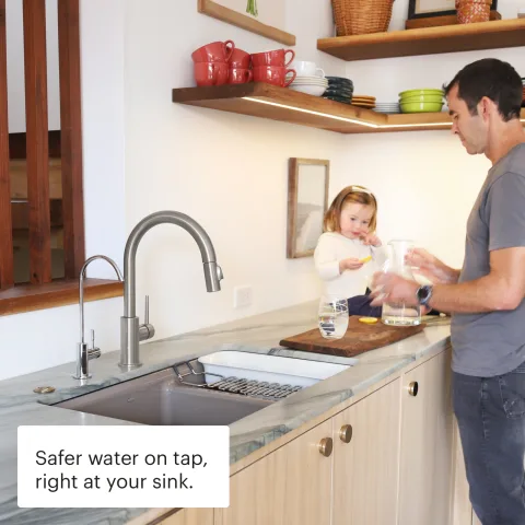 Safer water on tap, right at your sink.  