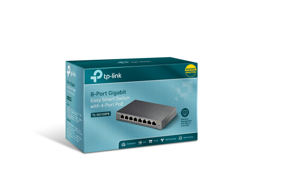 TP Link - 8-Port Gigabit Easy Smart Switch with 4-Port PoE TL-SG108PE?