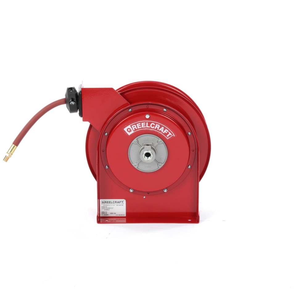 Reelcraft Spring Driven All Steel Compact Hose Reel, 1/4 x 50' Hose
