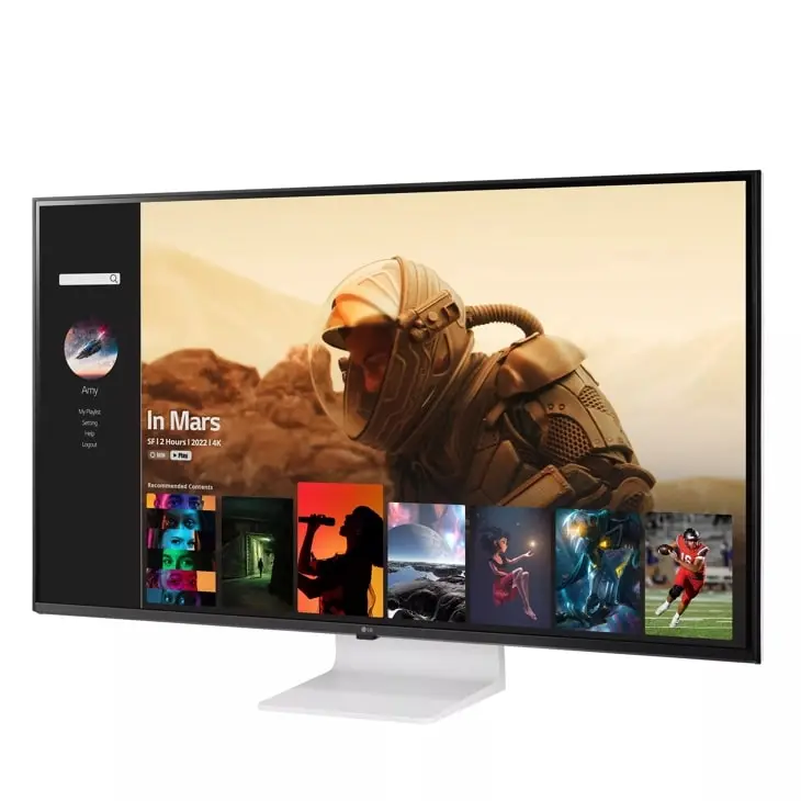 LG 42.5 inch WIDE 4K HDR IPS Smart Monitor 43SQ700S with Built-in