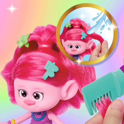 DreamWorks Trolls Band Together Queen Poppy Hairsational Reveals™ Fashion  Doll and 10+ Accessories