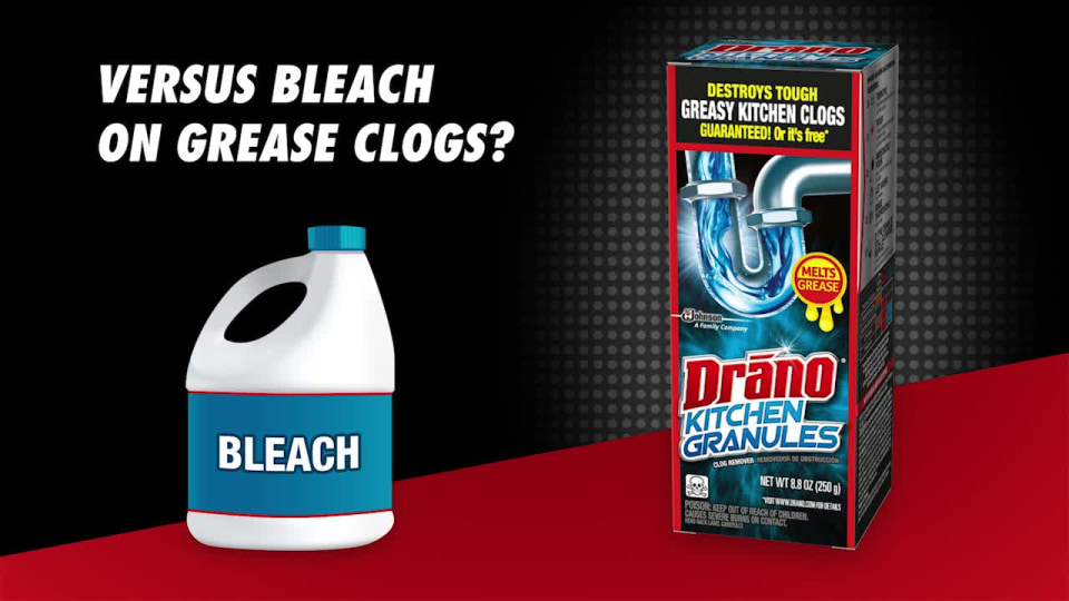 Drano Kitchen Granules Clog Remover, 17.6 oz, Powerful Grease Melting