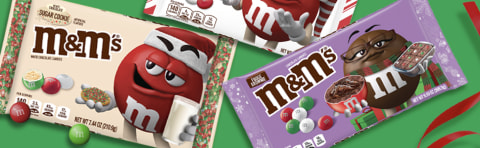 M&M'S, Holiday White Peppermint Chocolate Candy Bag