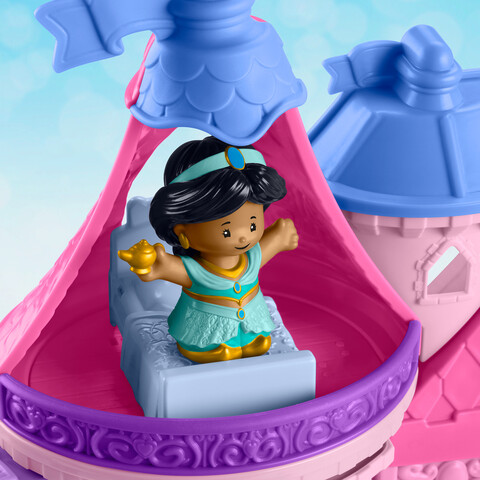 Disney Princess Magical Lights & Dancing Castle Little People Toddler  Playset, 2 Figures 