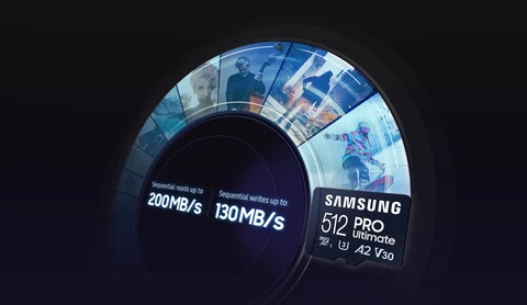 Samsung 128GB Pro Ultimate MicroSD Memory Card in Blue