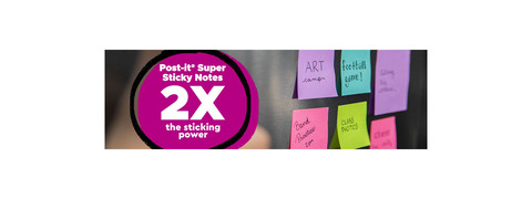 3M Post-it® Notes - Super Sticky, 3 x 3, Assorted Brights S-25416