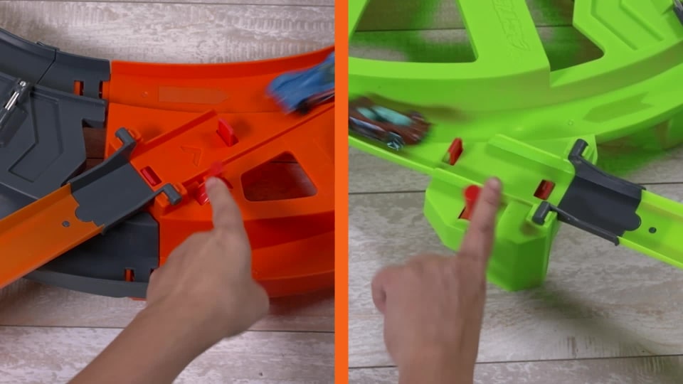 thumbnail video image 2 of Replacement Parts for Hot-Wheels Colossal Crash Track Set - GFH87 ~ Die-Cast Cars Playset ~ Replacement Long Curve Stand BB ~ CC, 2 of 6