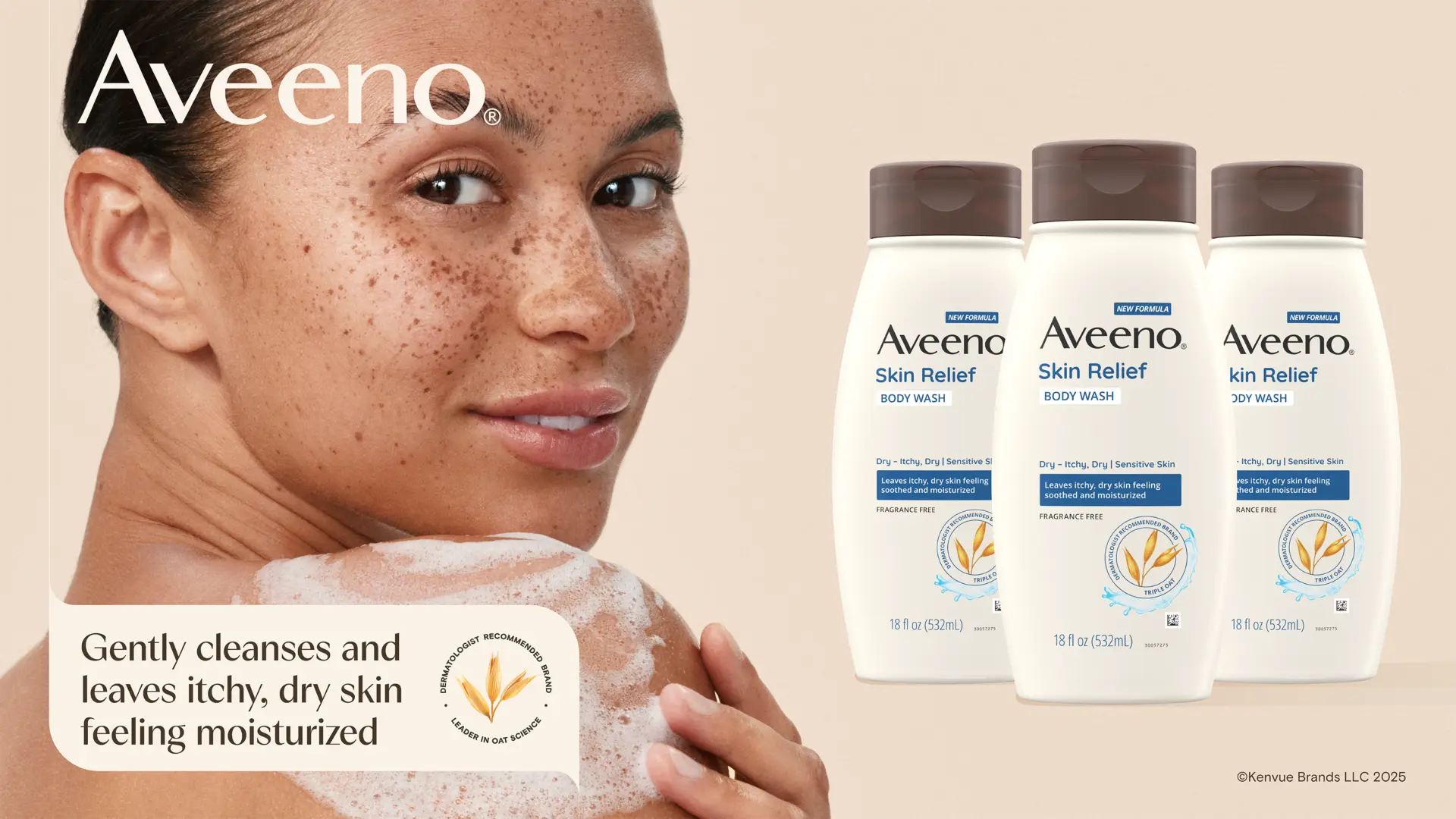 Aveeno Skin Relief Body Wash 18 fl oz 3 Pack