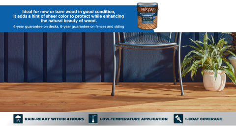 Valspar Pre Tinted Redwood Naturaltone Transparent Exterior Wood Stain And Sealer 5 Gallon Size Container In The Exterior Stains Department At Lowes Com