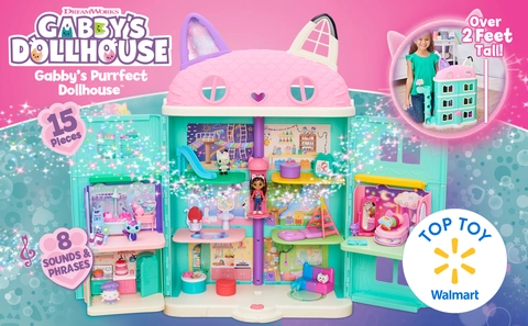 Gabby's Dollhouse, Purrfect Dollhouse with 15 hotsell Pieces Including Toy Figures, Furn