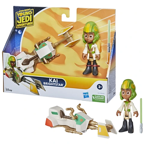 STAR WARS Young Jedi Adventures Lichtschwert – Kai Brightstar, Grün, Mit Sound | Spielzeug Für Kinder Ab 3 Jahren