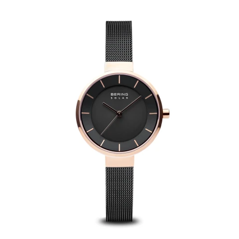 Bering Slim Solar Womens Two Tone Stainless Steel Bracelet