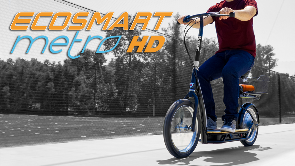thumbnail video image 2 of Razor EcoSmart Metro HD Seated Electric Scooter - 16" Pneumatic Tires, up to 15.5 mph, for Teen and Adults, 2 of 16