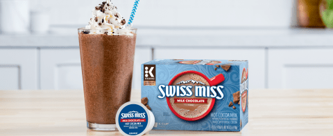 Swiss Miss Milk Chocolate Hot Cocoa 22 K-Cup with a Container of Jet-Puffed  Vanilla Marshmallow Bits and a Bundled Things Serving Spoon