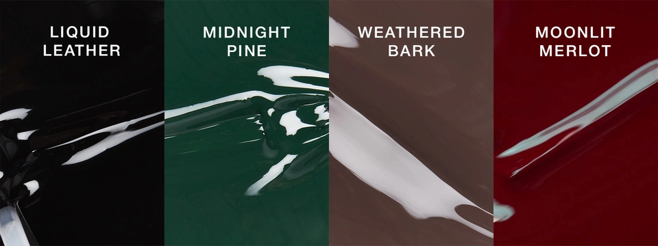 Stylized banner showcasing a range of nail polish swatches