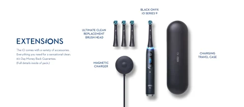 The iO9 comes with a variety of accessories. Everything you need for a sensational clean.