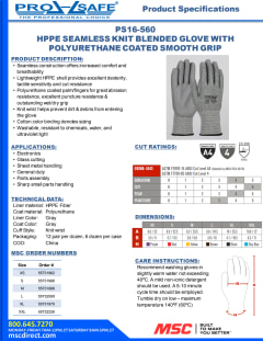 Value Collection - Cut-Resistant Gloves: Size L, ANSI Cut A2, Polyurethane,  Dyneema - 69777225 - MSC Industrial Supply