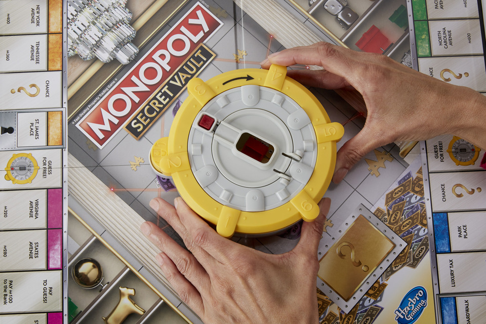 Monopoly Secret Vault Board Game for Kids Ages 8 and Up, Family Board