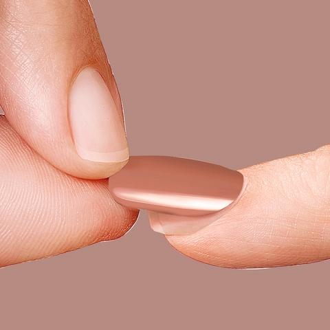 3. Align artificial nail with cuticle; gently press &amp; hold for 5 seconds.