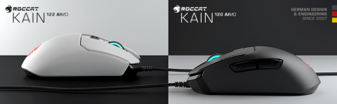 Roccat Kain 1 Aimo Roc 11 612 We White Wired Optical Titan Click Rgb Gaming Mouse Newegg Com