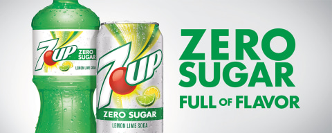 7UP Zero Sugar Lemon Lime Soda, .5 L bottles, 6 pack