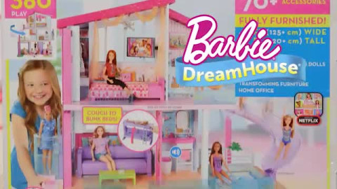 Barbie Dollhouse Set with 3 Dolls and Furniture, Pool and Accessories, Ages  4 & up