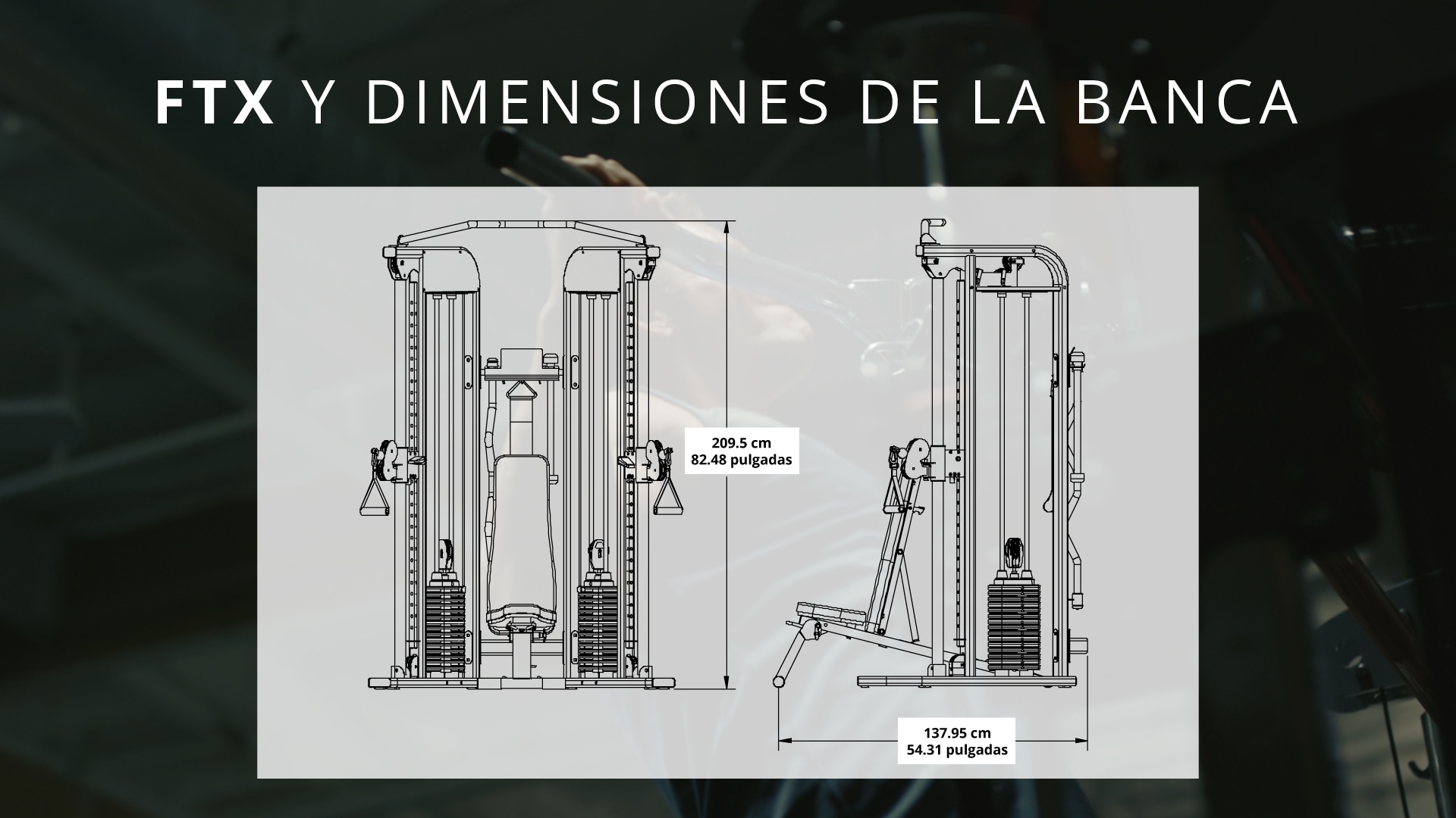 Gimnasio FTX con Banca Plegable, Centr GUCIYECA Tienda Online