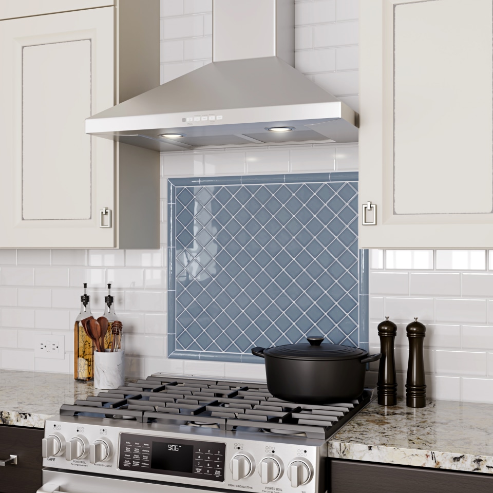 Allen Roth Blue 12 In X 12 In Glazed Ceramic Uniform Squares Wall Tile In The Tile Department At Lowescom