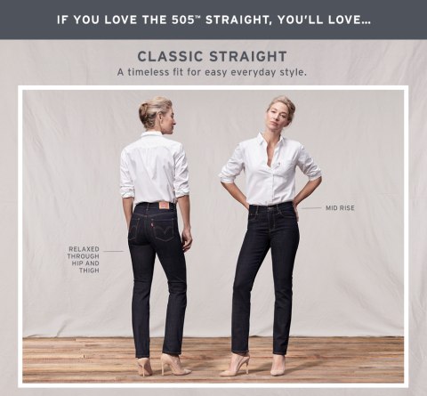 levi 505 straight leg jeans womens