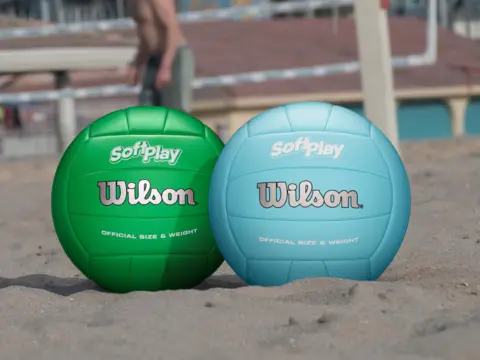 Ballon De Volley Wilson Soft Play – Taille Officielle, Revêtement EVA Super Doux, Chambre à Air Butyle, Pour Intérieur/extérieur