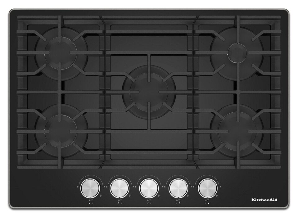 KitchenAid Black Gas Cooktop Fauth Appliance