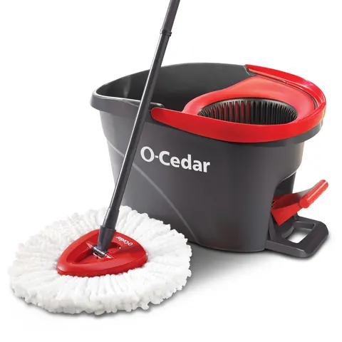 O Cedar EasyWring Spin Mop Bucket System with Foot Activated Pedal Telescopic Handle and Microfiber Mop Head Walmart
