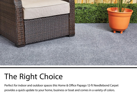 Home & Office Papago Black Ice Needlebond Carpet (Indoor/Outdoor)