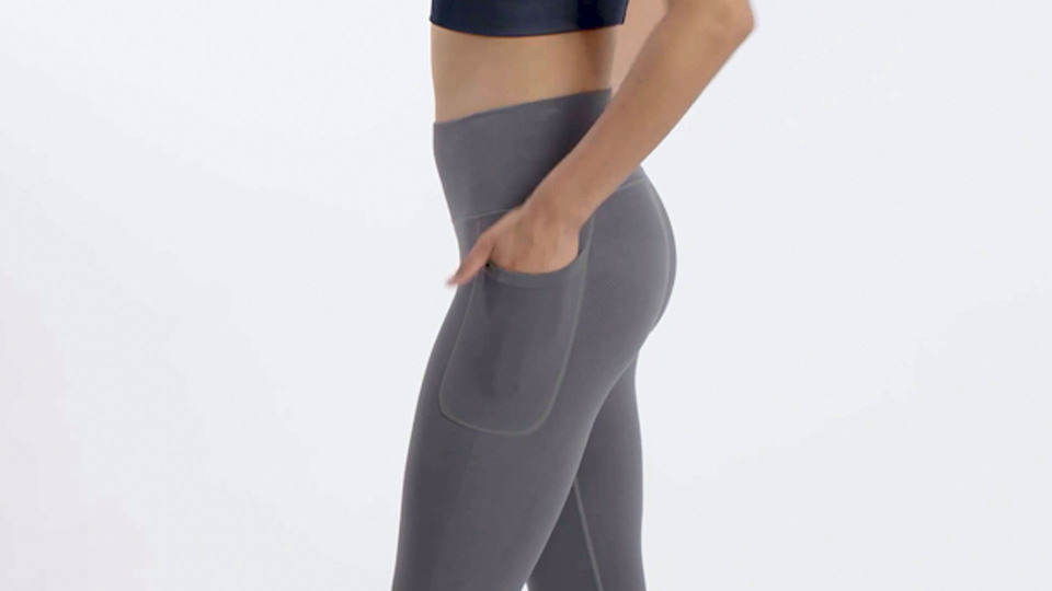 thumbnail video image 2 of Jockey Women's EverActive Blur The Lines Legging, 2 of 9