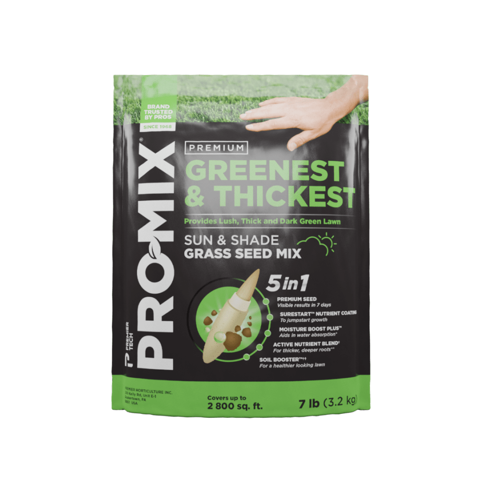 PROMIX Premium Greenest & Thickest Grass Seed, 7 lbs