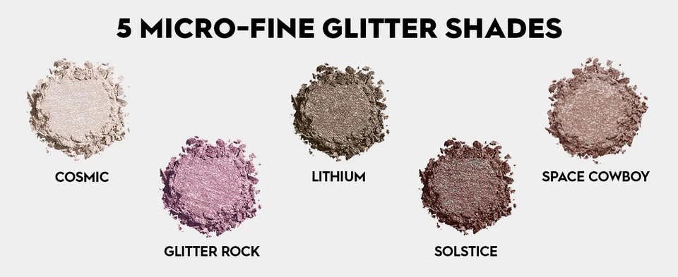 5 micro-fine glitter shades