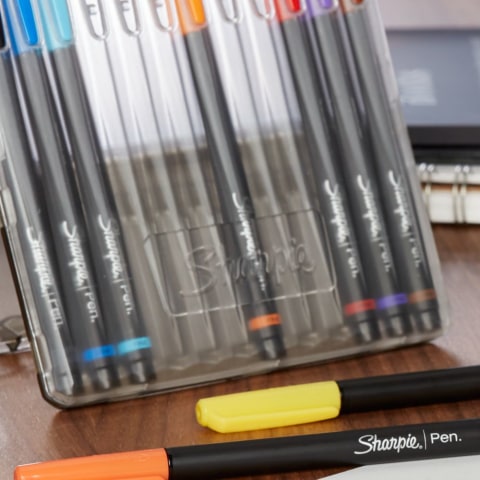 SHARPIE Art Pens, Fine Point, Colors may vary, Hard Case, 8 Pack (1982056)