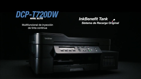 Impresora Multifuncional Brother InkBenefit Tank DCP-T720DW Color  Inalámbrica