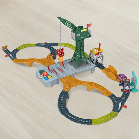 Motorized Thomas Friends Talking Cranky Delivery Toy Train Set with Track Songs Sounds Walmart