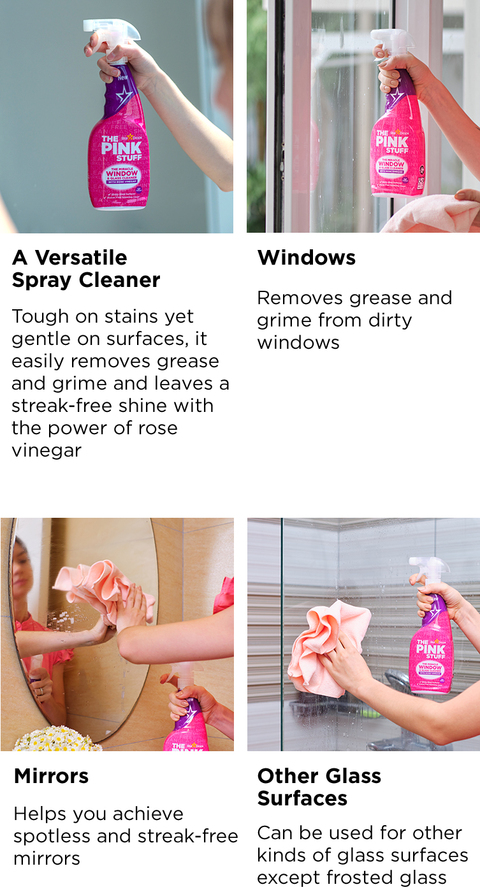 The Pink Stuff The Miracle Window & Glass Cleaner with Rose Vinegar 750 ml