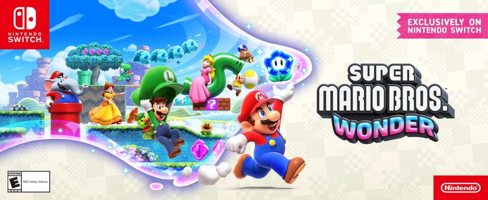Super Mario Bros. Wonder Game w/ Caddy & Case - Nintendo Switc