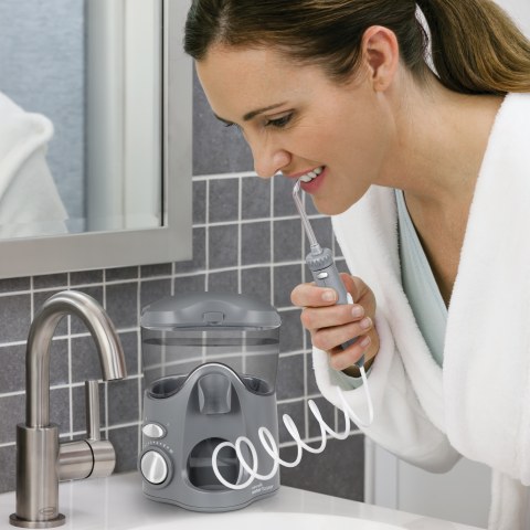 Using Waterpik WP-117 Modern Gray Ultra Water Flosser