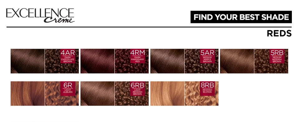 Loreal Excellence Hair Color Chart L'Oreal Paris Excellence Core 7.31