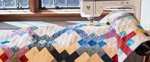 Generous Workspace - featuring machine with large quilt 