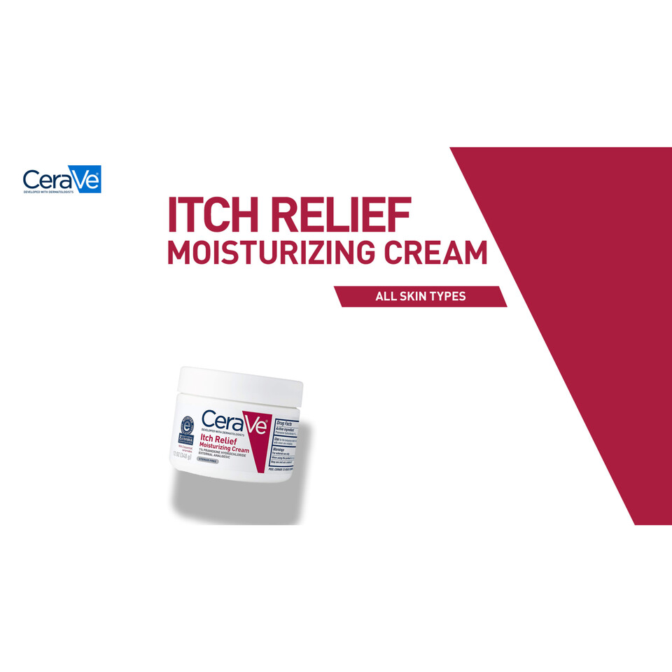 thumbnail video image 2 of CeraVe Itch Relief Moisturizing Cream for Dry Skin, 12.0 OZ, 2 of 4